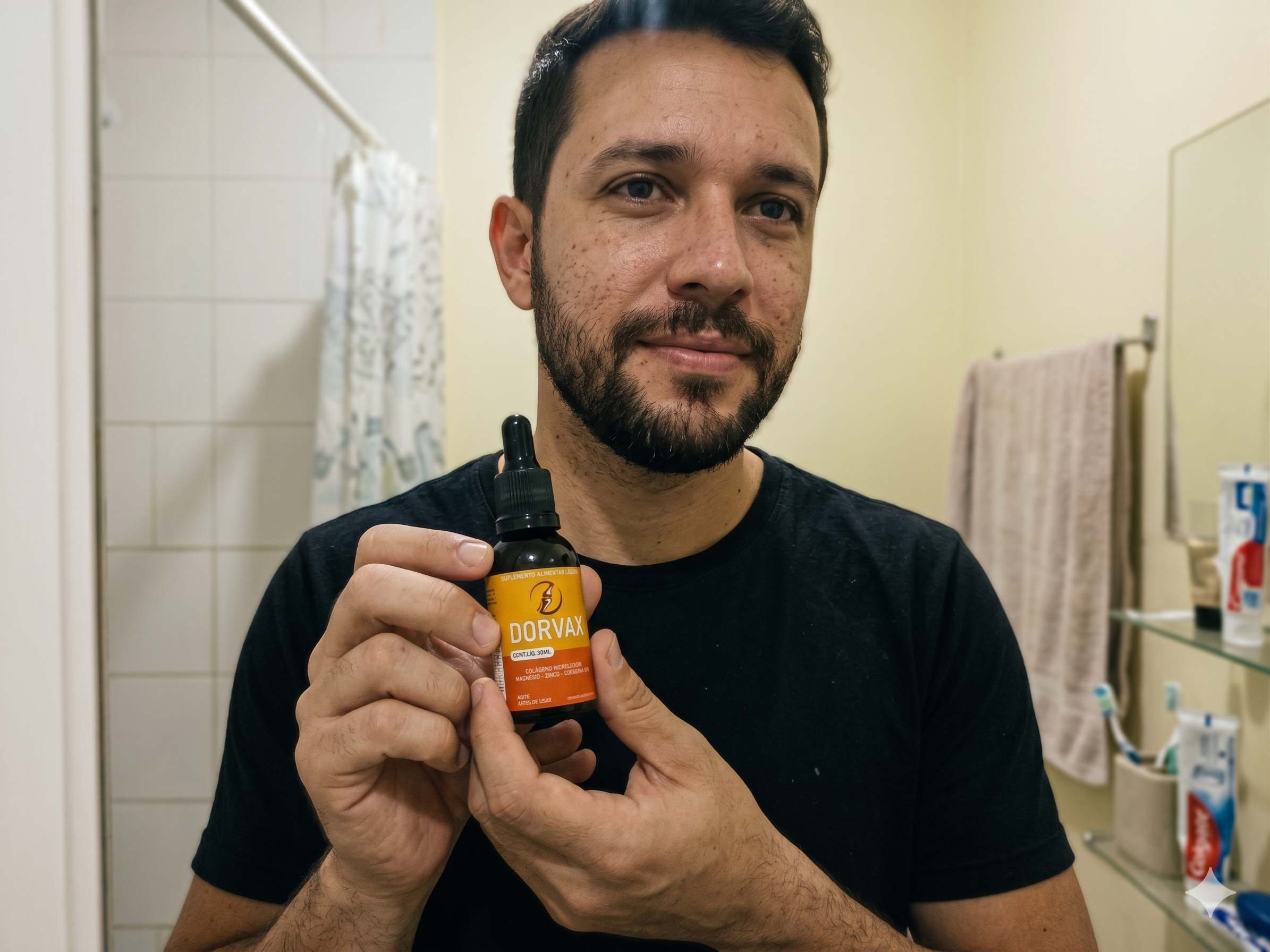 Cliente segurando o Dorvax