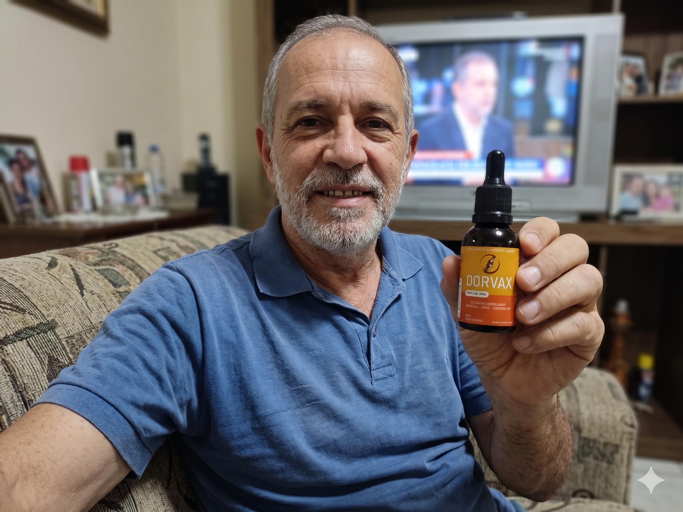 Cliente segurando o Dorvax